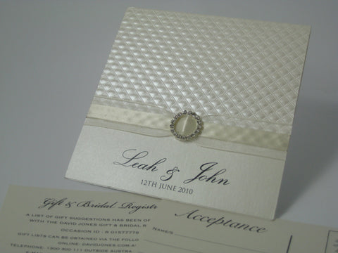 1V - Leah's Embossed Invitation