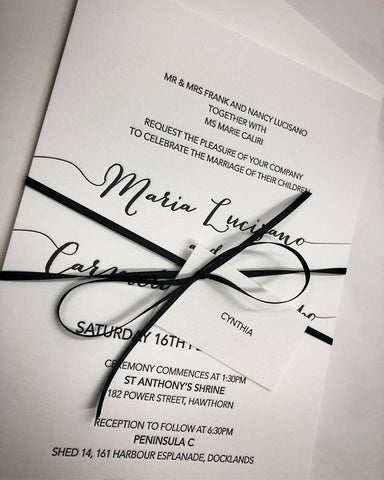 1h.  Maria - Letterpress Invitation