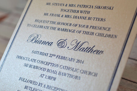 Navy Envy - Wedding Invite