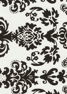 Black Flocked Damask On White 120gsm A4 Paper