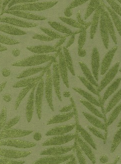 Flocked Olive Green Leaves 120gsm A4 Paper