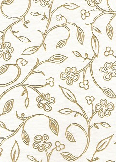 Floral Foils (Gold/White) 100gsm A4 Paper