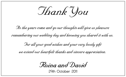 Classic Black Ribbons - Thank You Card