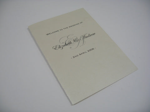 Welcome to Our Wedding - Hymn Booklet