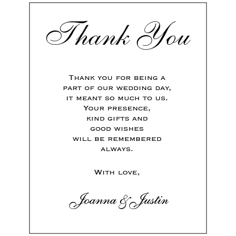 Glitter Prin - Thank You Card