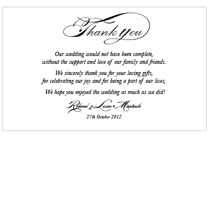 Quartz Deco - Thank You Card