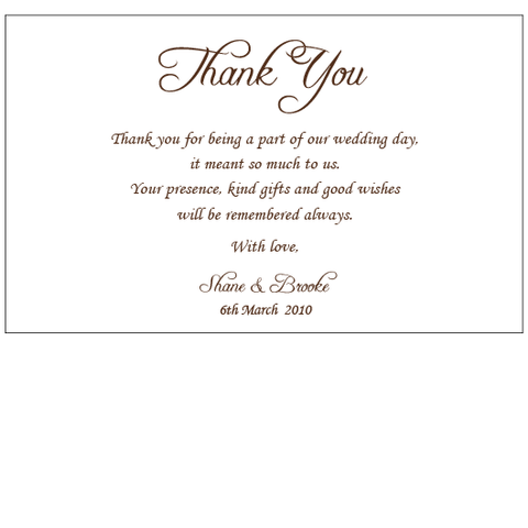 Classic Elegance - Thank You Card