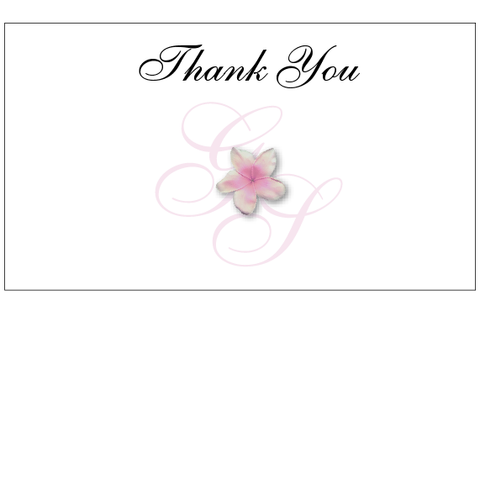 Crafty Tab With Flower Print - Thank You Card