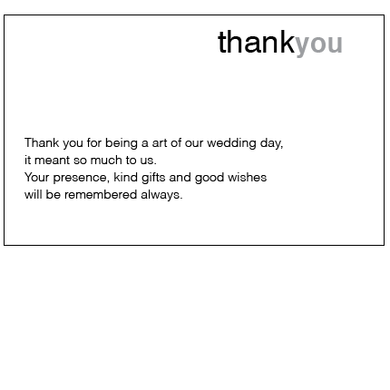 Modern Simplicity - Thank You Card